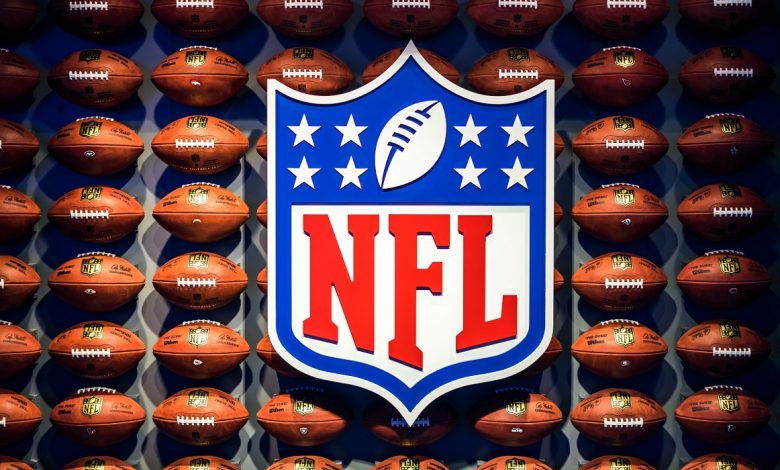 Image of the NFL logo and footballs